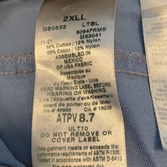 SteelGuard Essentials FR Shirt Mens 2XLL Light Blue Flame Resistant Work Button - Picture 3 of 7